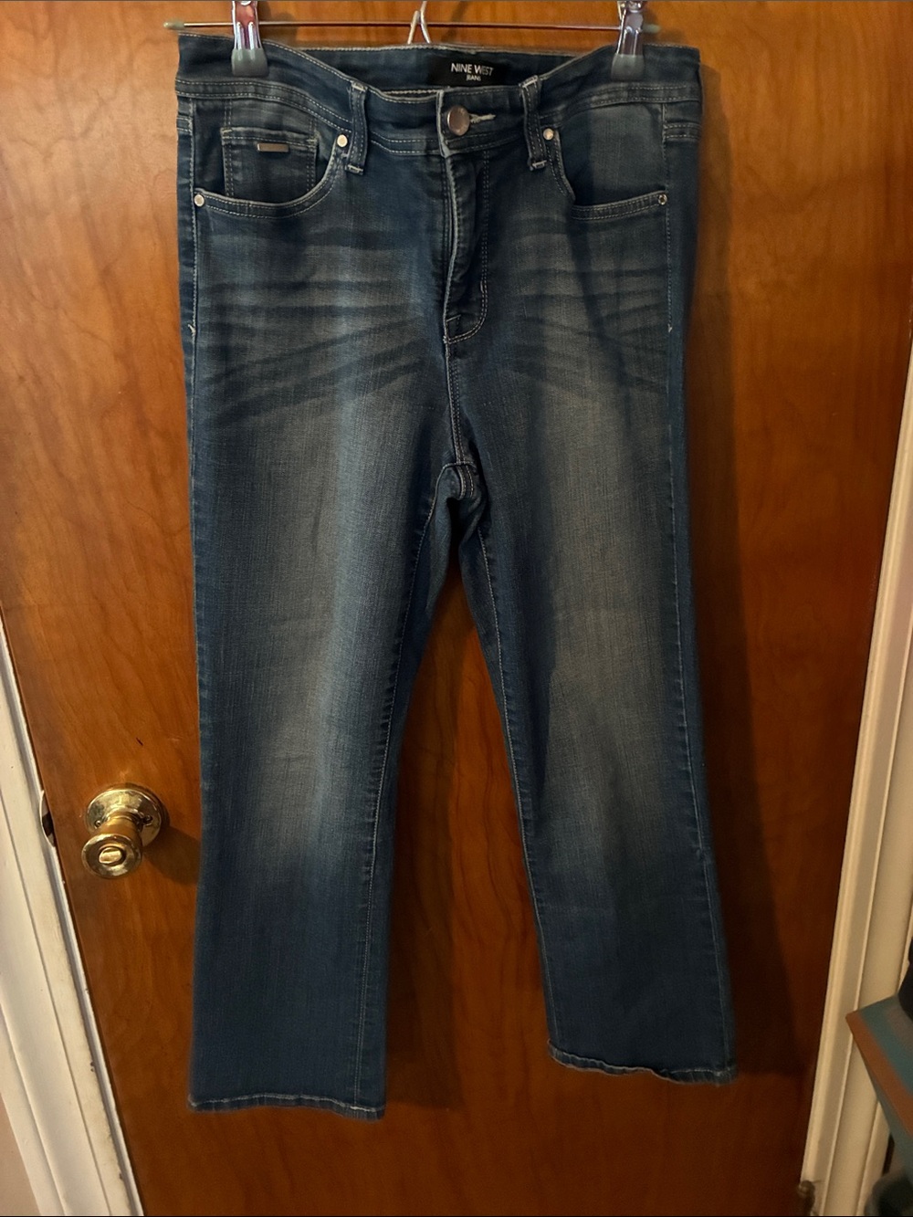 Nine West women’s Bootcut Jeans in Faded Dark Blue
